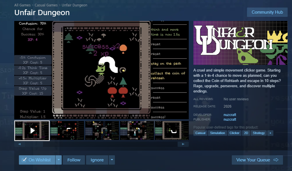 Unfair Dungeon Steam Page Screenshot