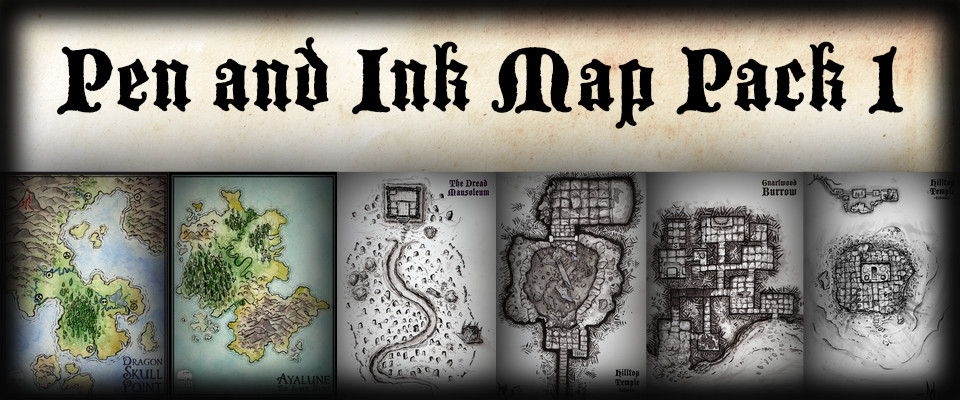 Pen and Ink Map Pack 1