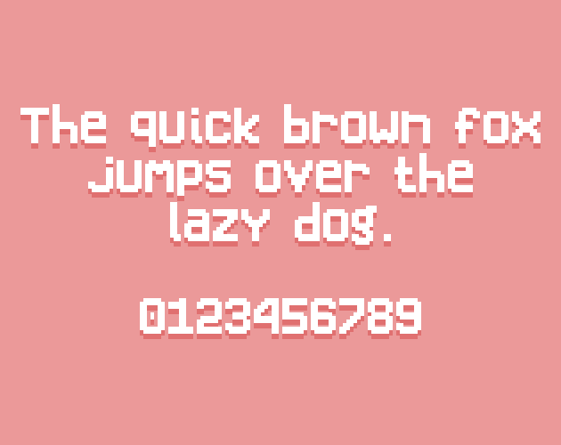 A preview of the Tomorrow Night pixel font showing a cyrillic panagram in a clean, 8-bit digital style.
