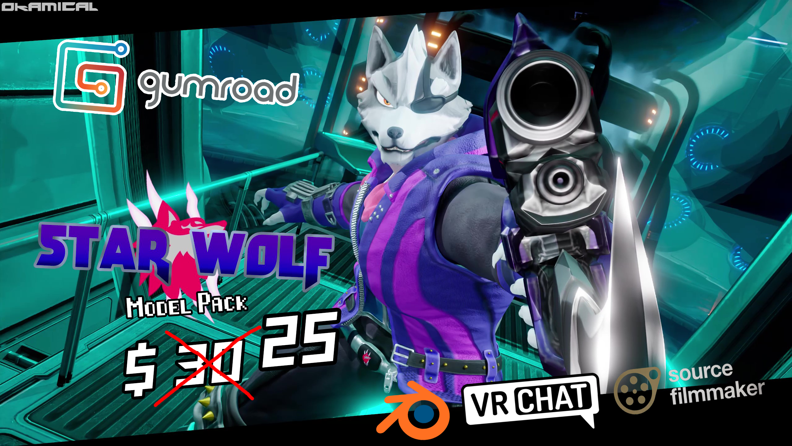 Star Wolf Model Pack (2025 UPDATE) Blender 3.4, SFM, VRChat