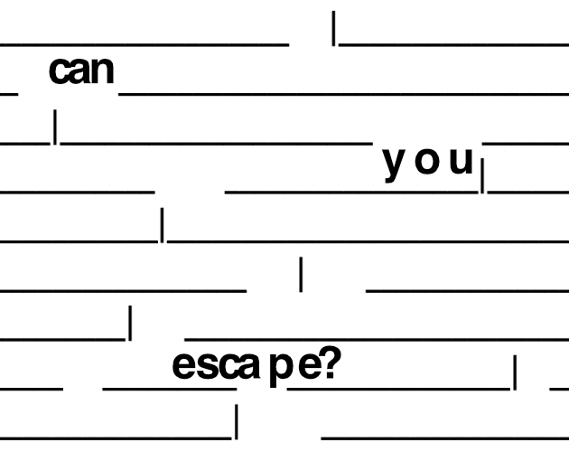 Cover image for can you escape?