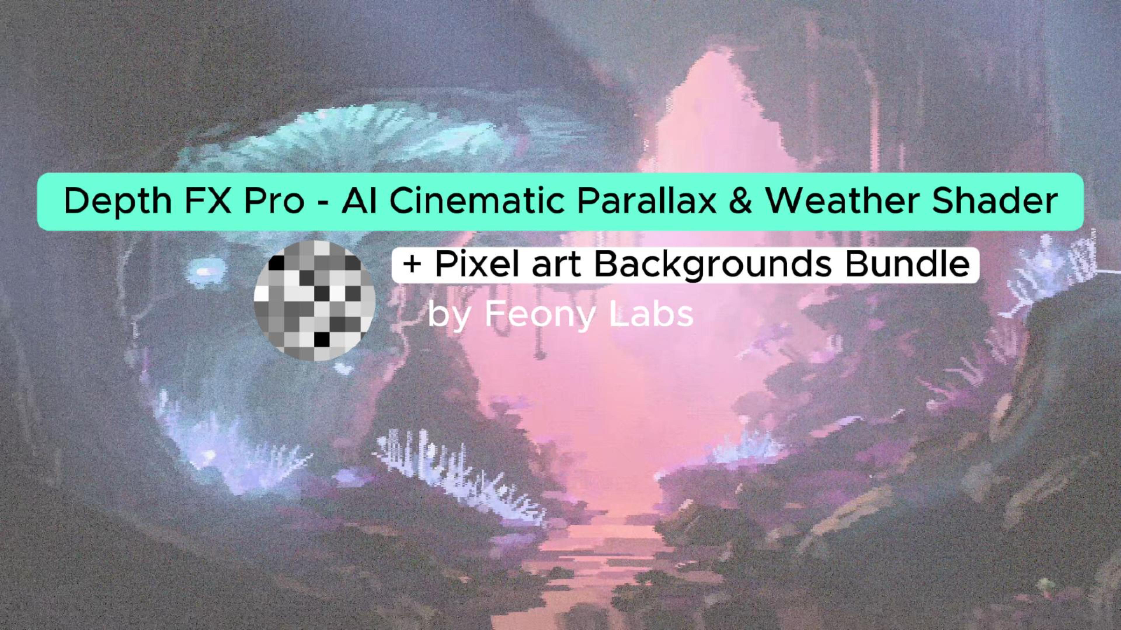 Depth FX Pro — AI Cinematic Parallax & Weather Shader + Pixel-art Backgrounds Bundle