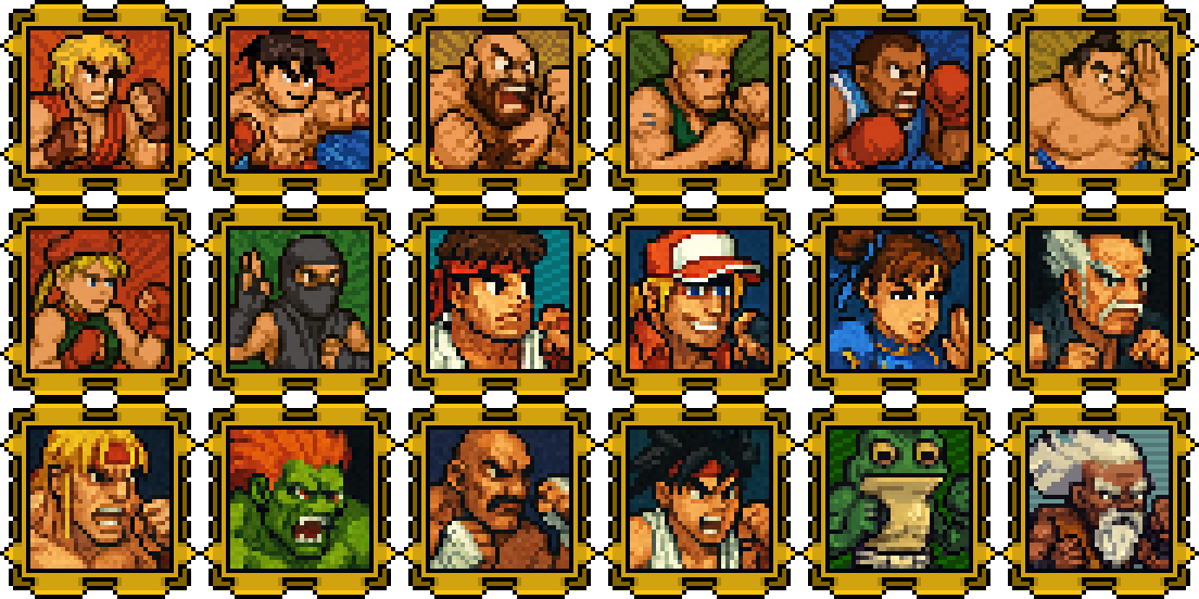 25 Avatars – retro fighting