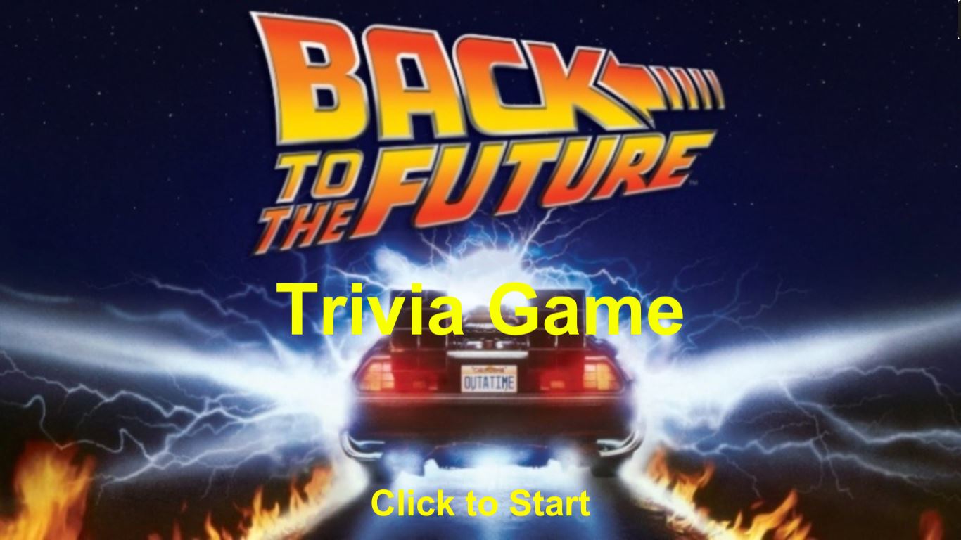 Back to the Future Trivia Game