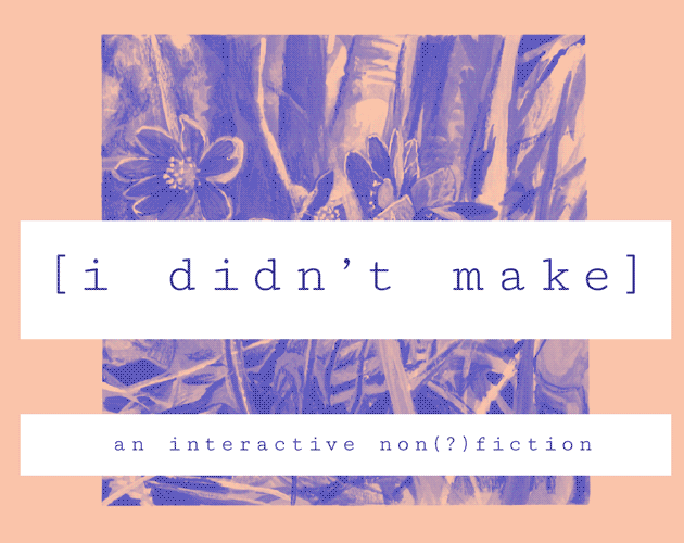 Cover image for i didn't make a game for this jam