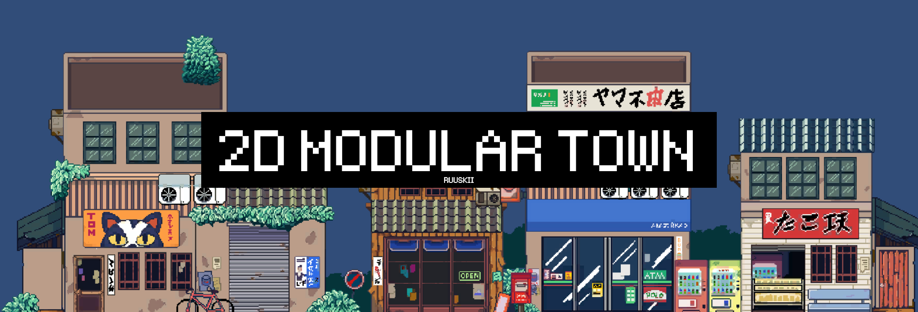 2D Modular Town Set