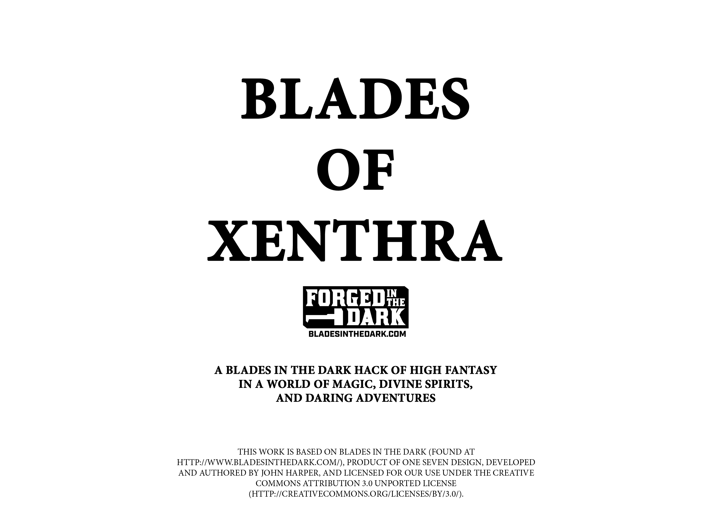 Cover image for Blades Of Xenthra Playtest