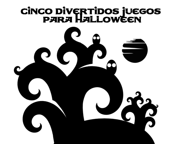 Cover image for Cinco divertidos juegos para Halloween