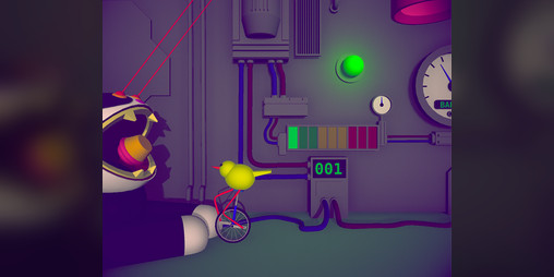 Cover image for unicycle riding bird feeds cupcakes to cats with lasers for eyes