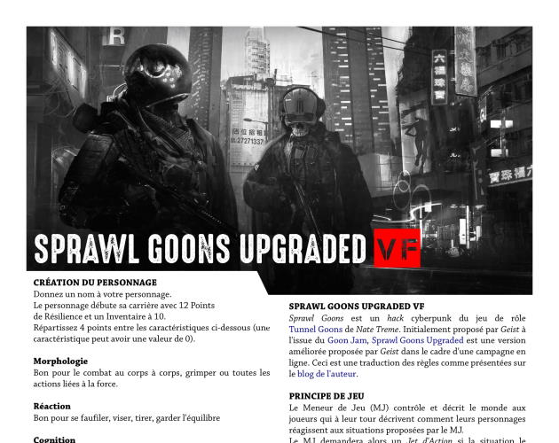 Cover image for Sprawl Goons: Upgraded, version française