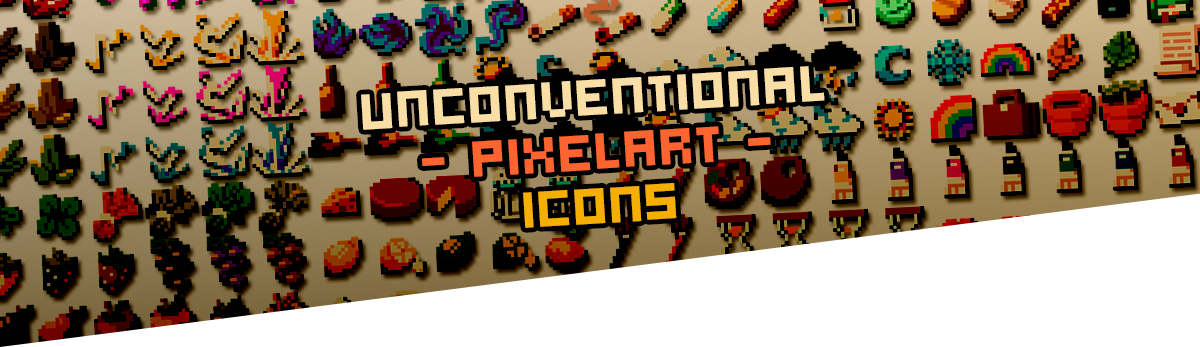 Unconvetional Pixelart Icons (16x16px) +900 icons