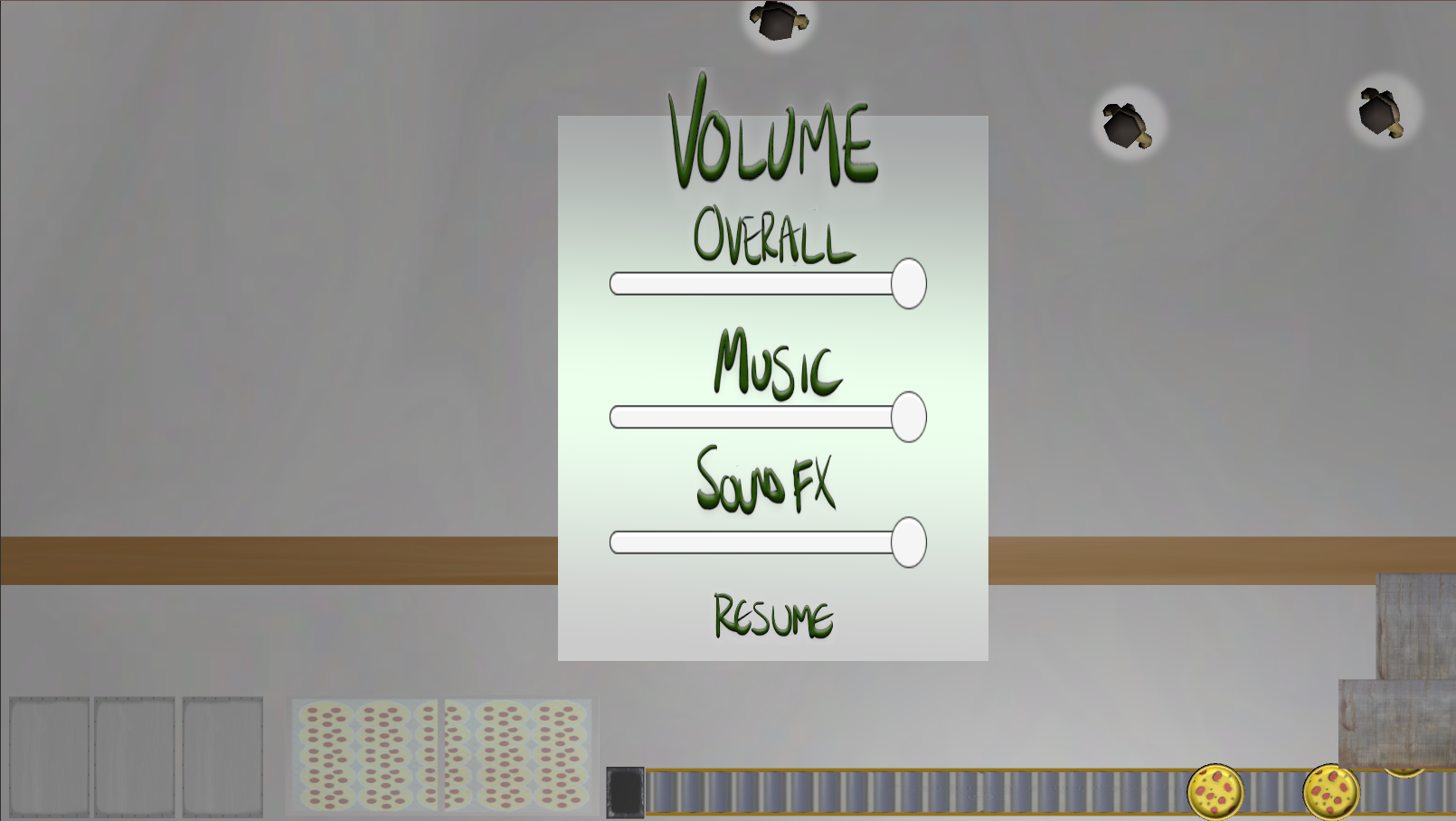 Pause Menu GUI And Options Screen Sliders