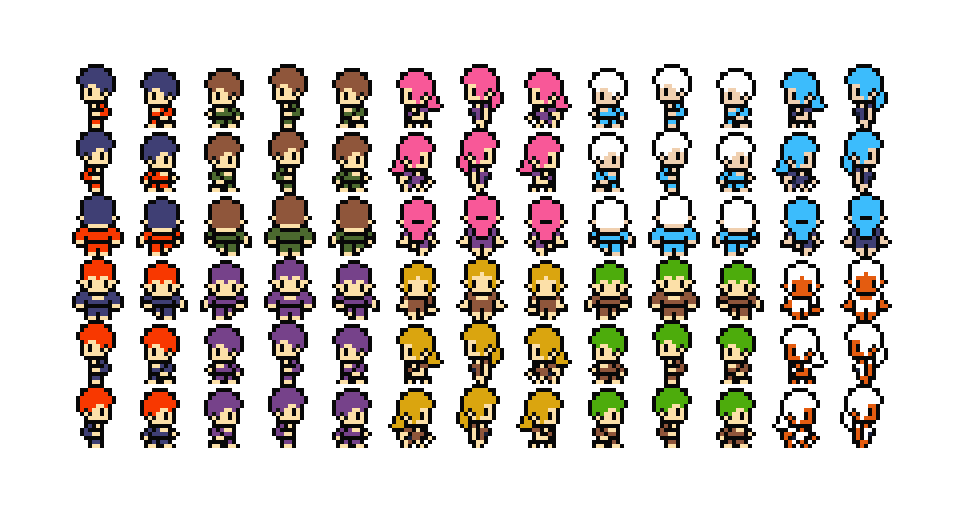 16x16 Chibi RPG character builder v2 (v3 now available on OGA! See link  below)