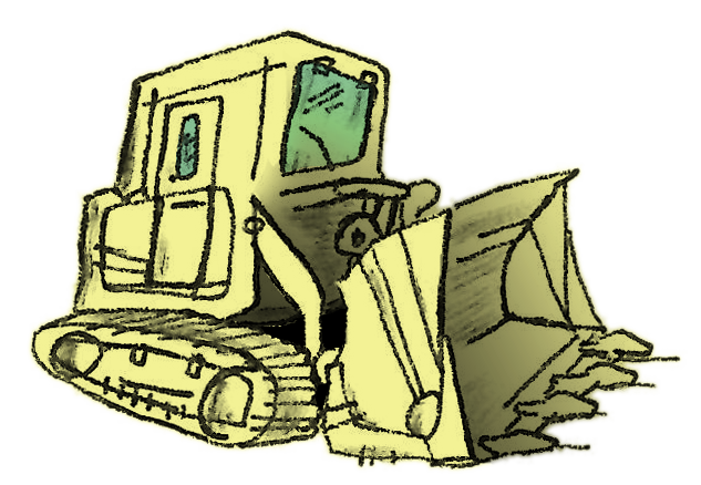 bulldozer jaune