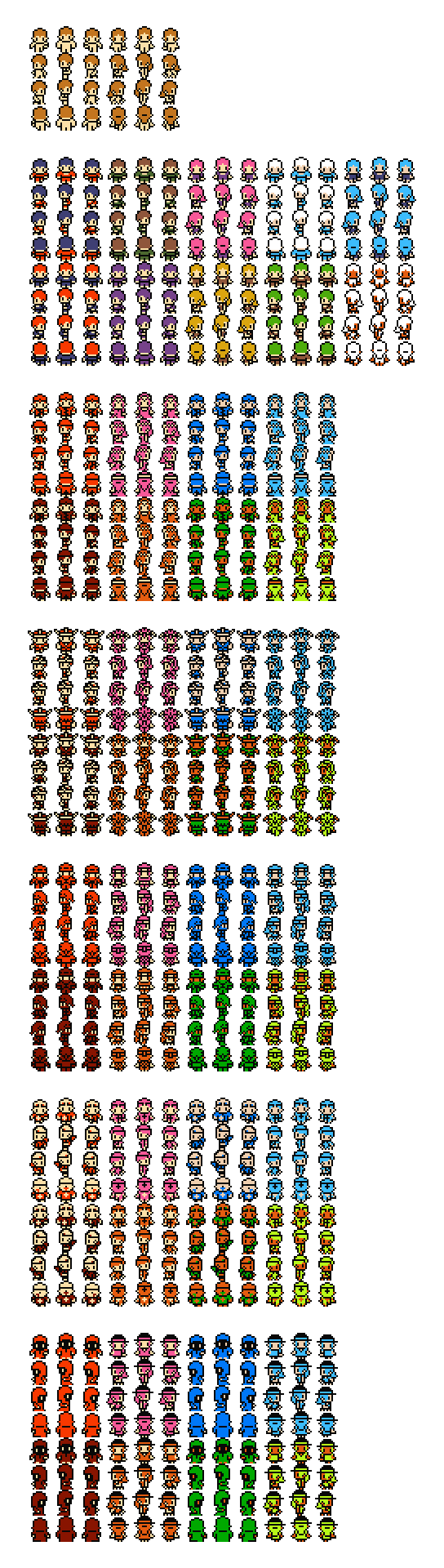 16x16 RPG character sprite sheet by @javikolog