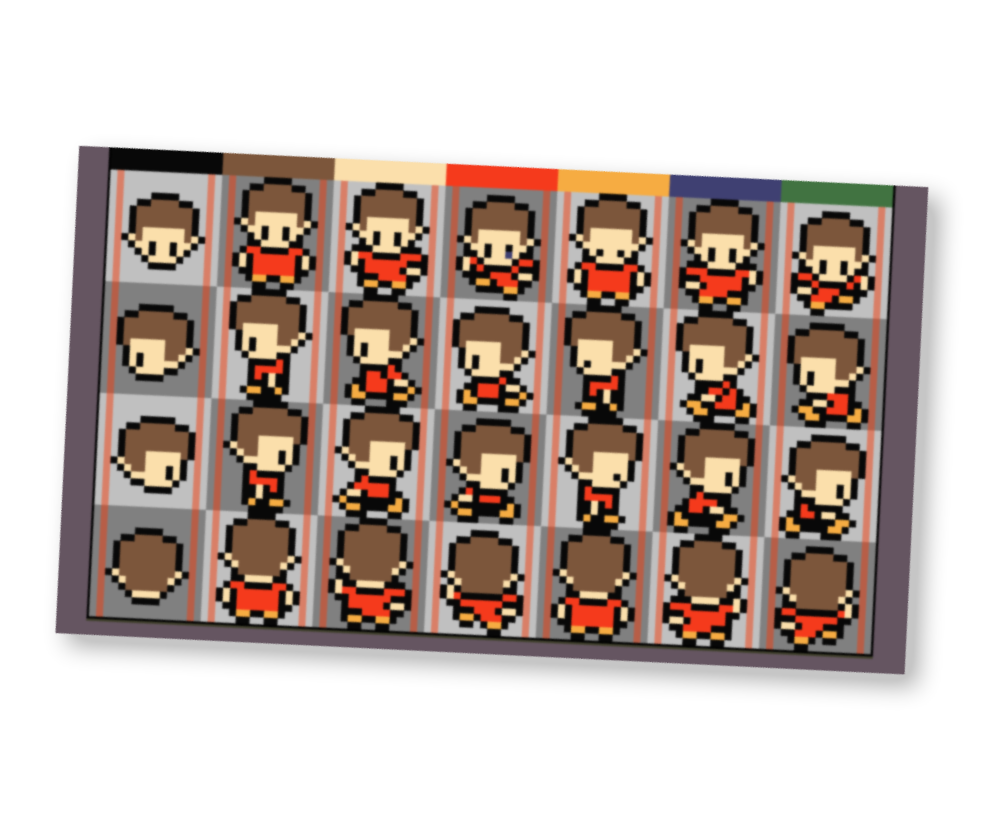 how to set up a sprite sheet for rpg maker mv 96x48 size sprites