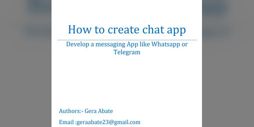 Cover image for How to create chat app