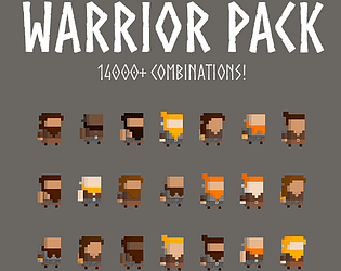 Warrior Sprite Sheets Pixel Art Pack 2 