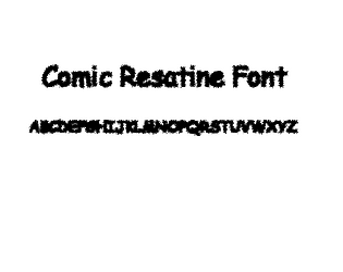 Comic Resatine Font