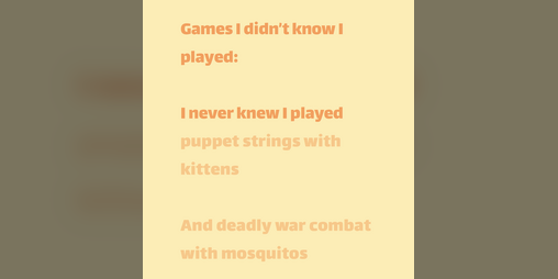 Cover image for Games I didn't know I played
