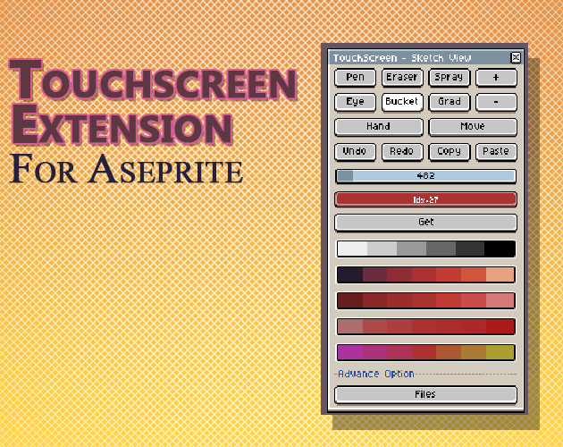 Touchscreen Extension for Aseprite by Maplepixels