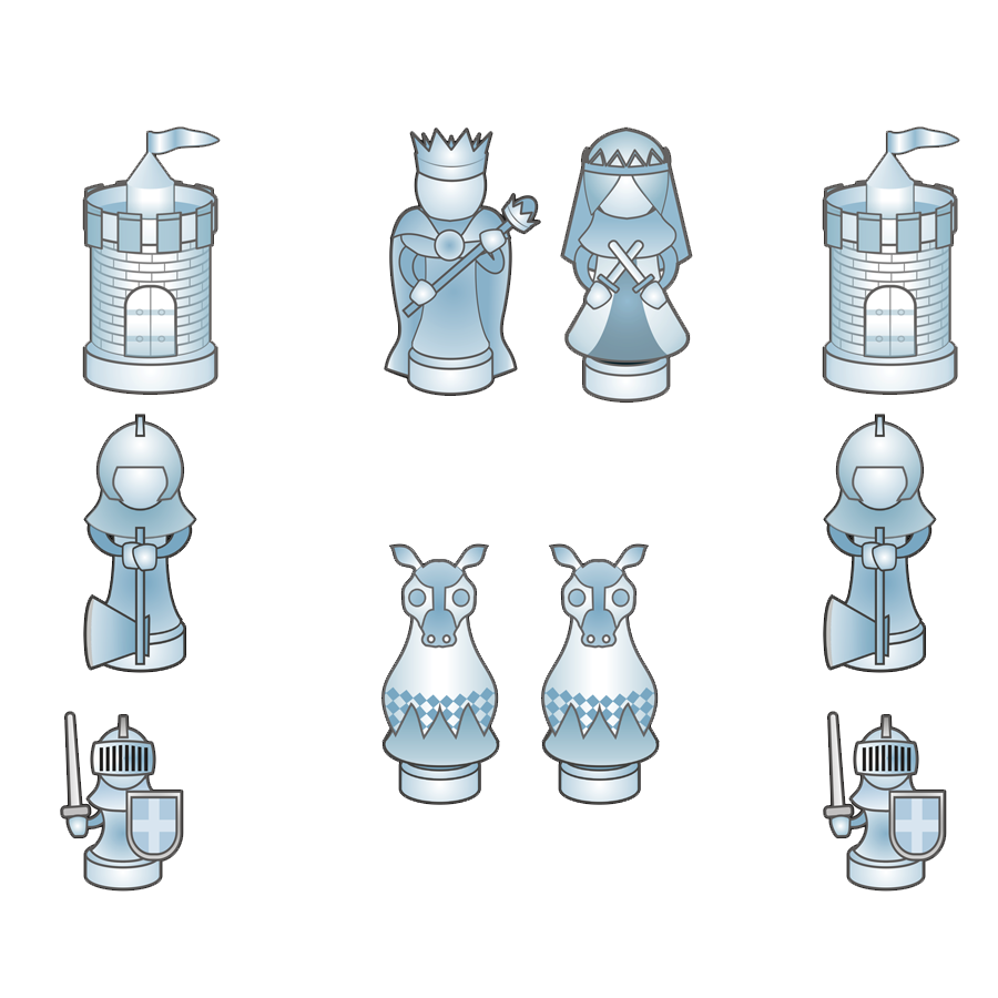 Chess Pieces Vector Hd PNG Images, Cartoon Chess Pieces, Cartoon