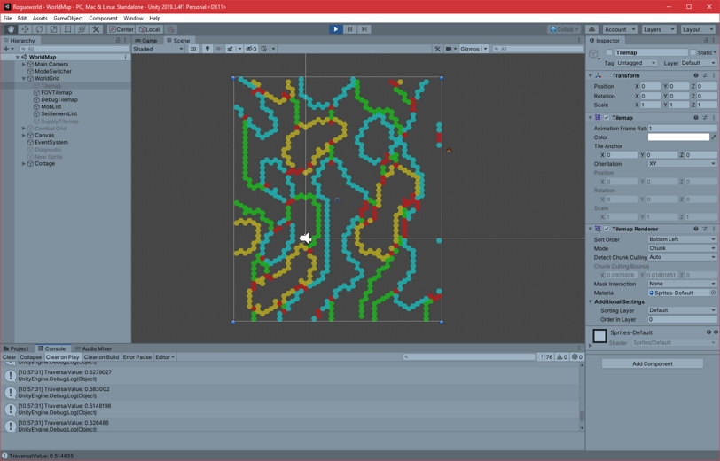 Visualization of settlement location selection: