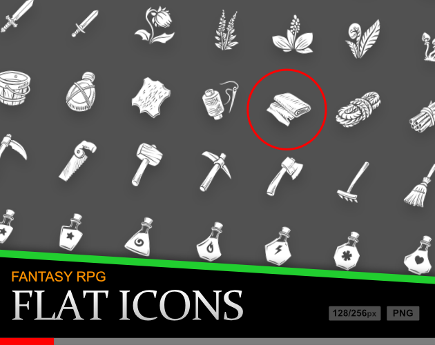 Fantasy RPG Flat Icons