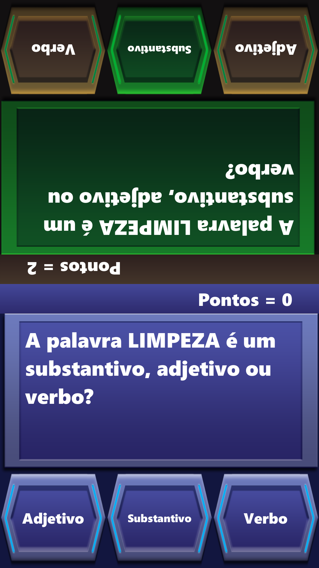 Jogo perguntas e respostas torta na cara