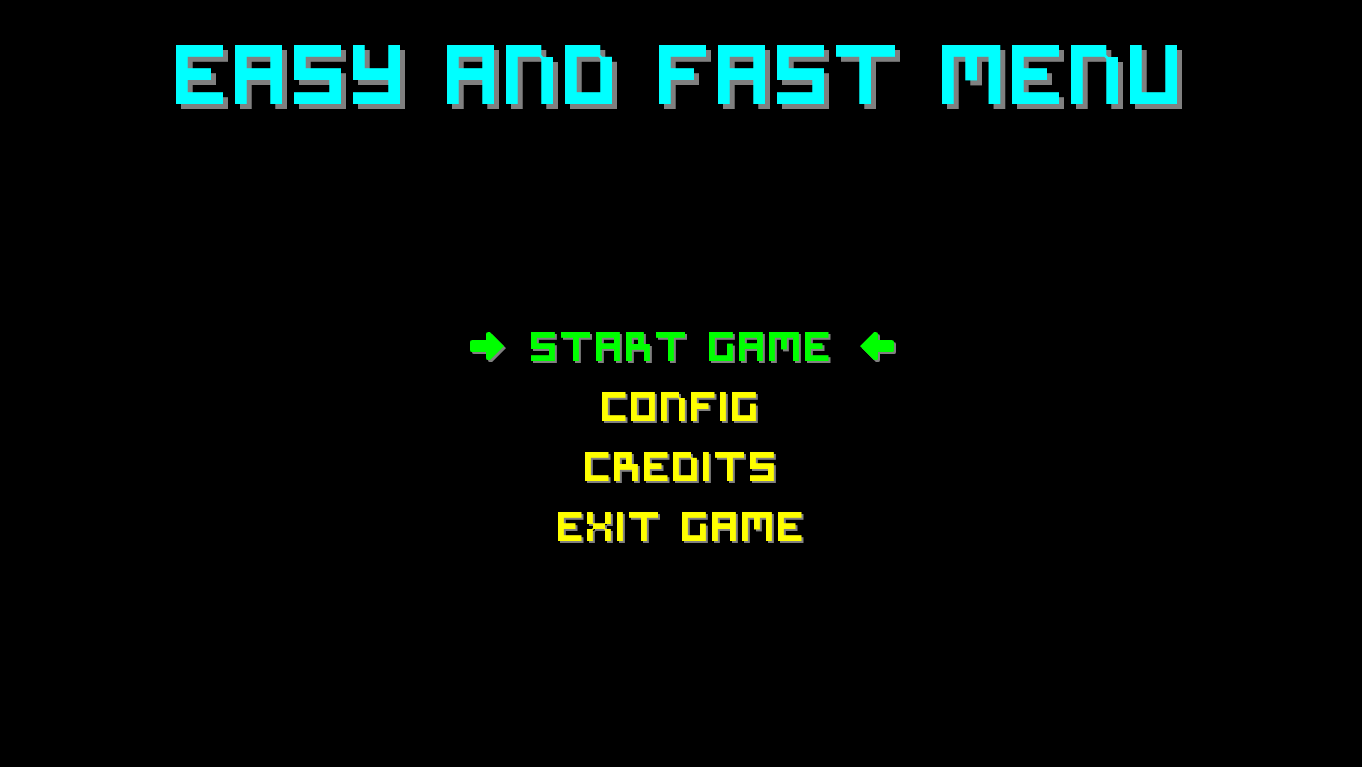 Easy and Fast Menus for GMS 2.3