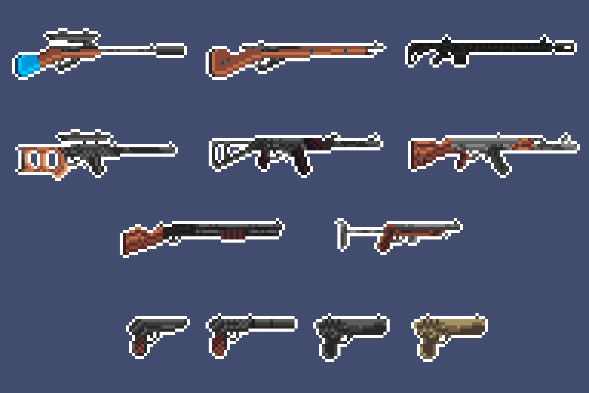 Pixel Guns (2D Gun Assets)