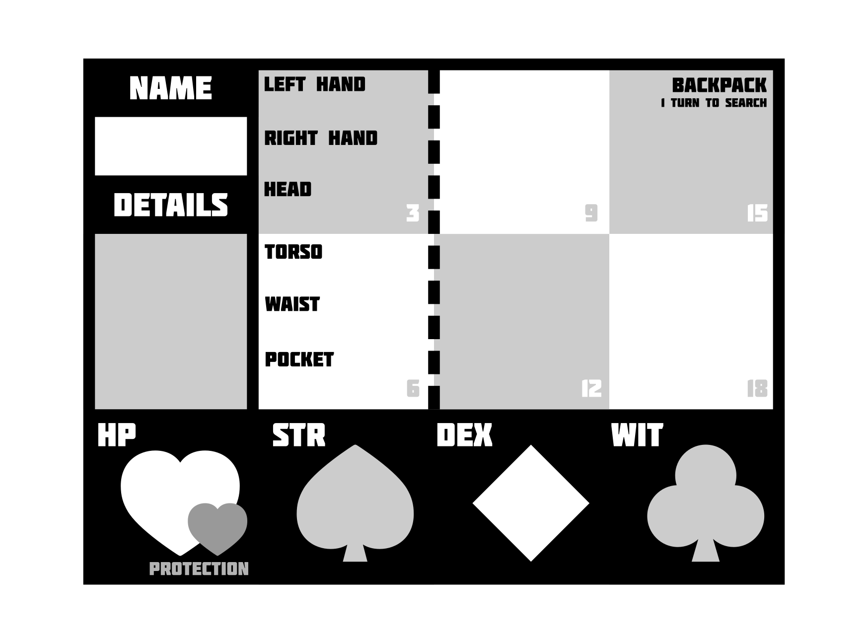 Space Reaver Character Sheet