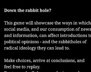 Down the rabbit hole?