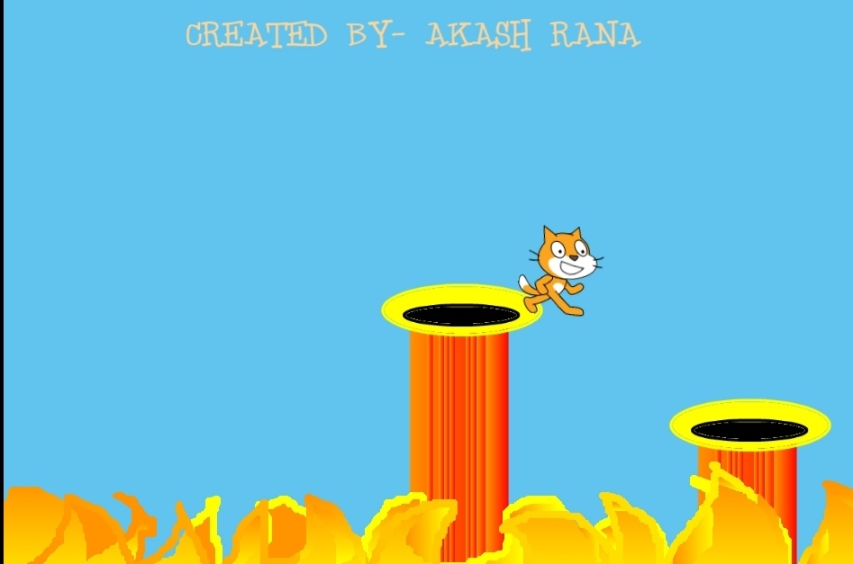 cat jumping by akash
