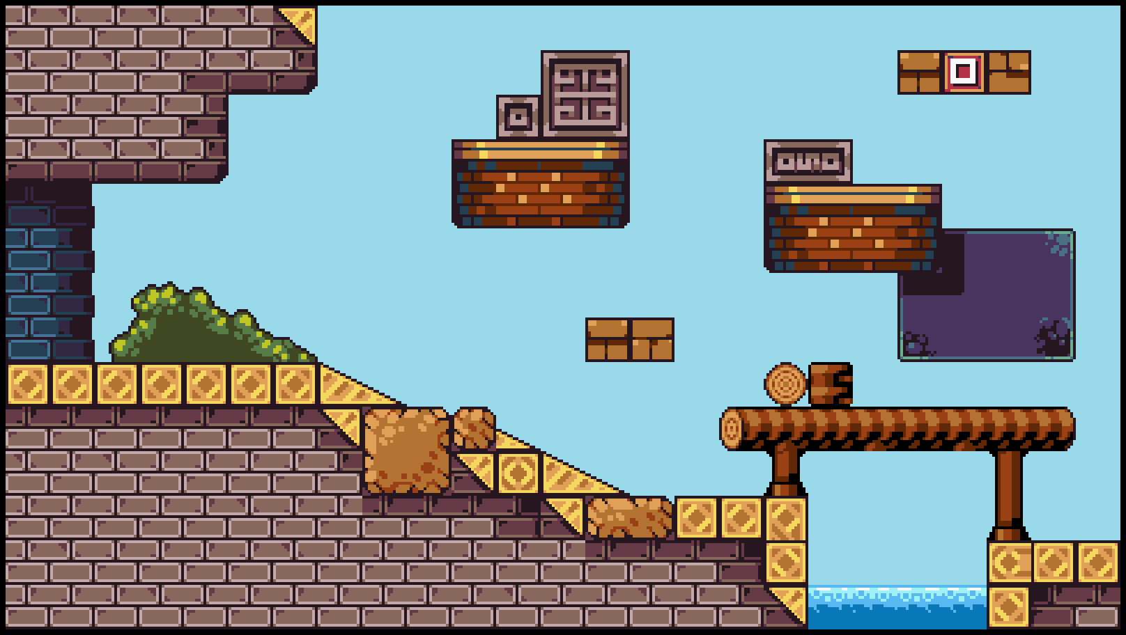 Colourful Platformer - Temple Tileset by Matwek