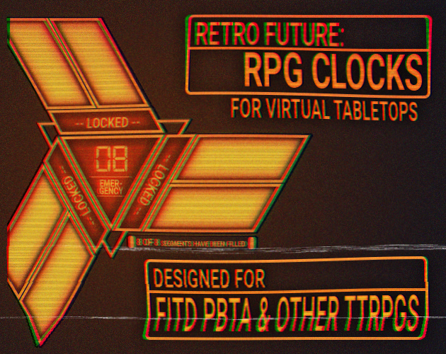 Retro Future RPG Clocks