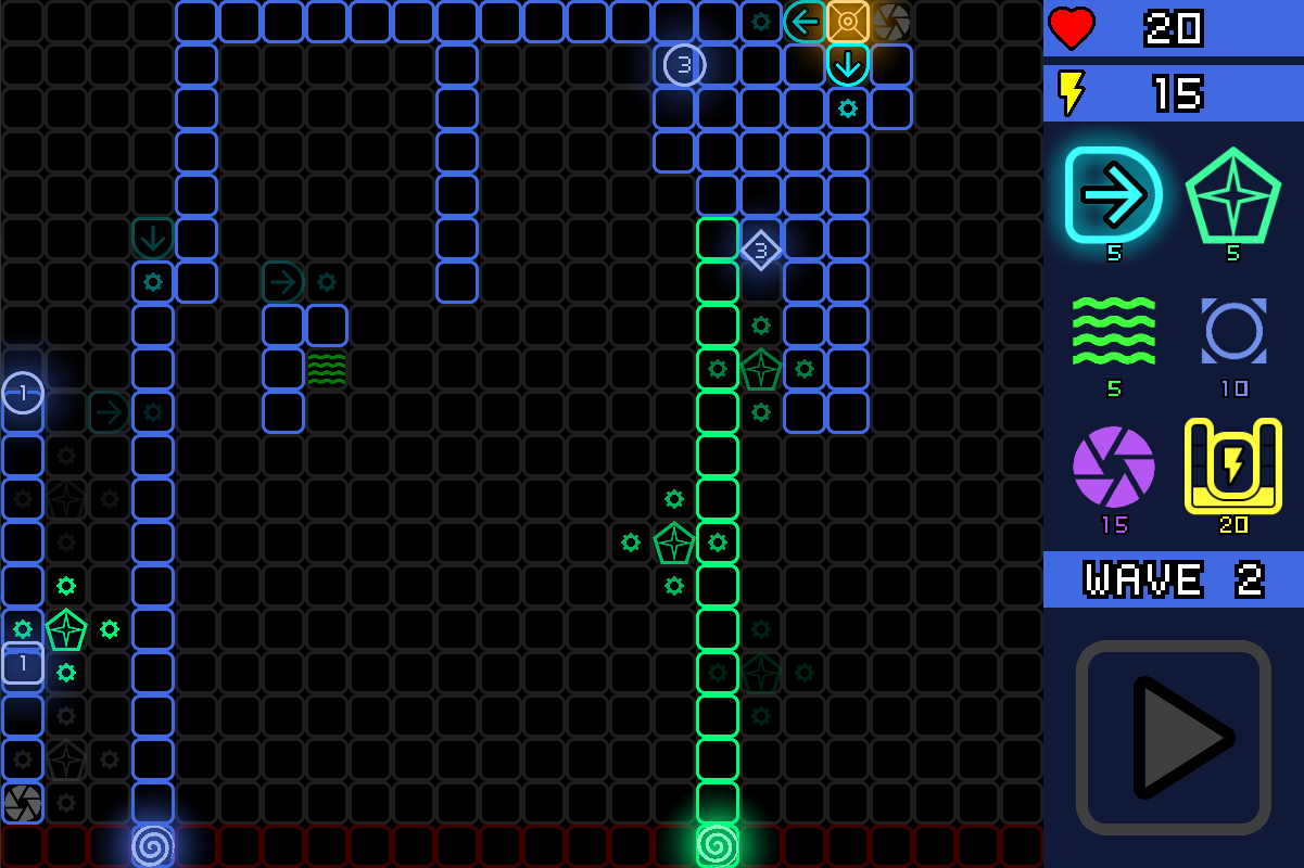 Neon Trap Defense Screenshot 1