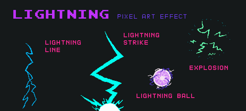 Lightning Pixel Art Effect