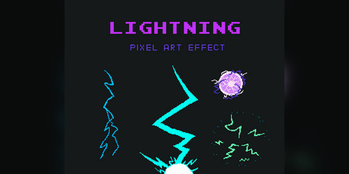 Lightning Pixel Art Effect by sanctumpixel