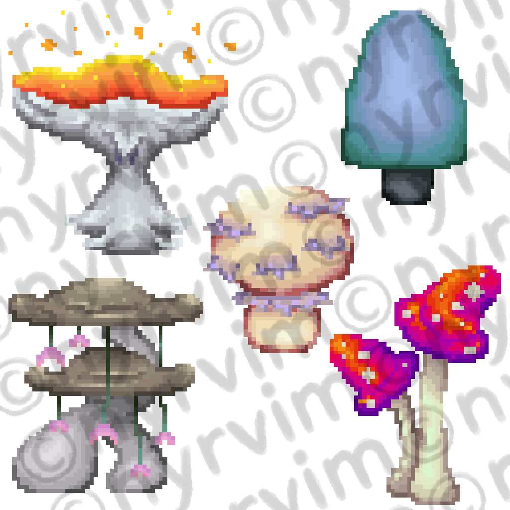 Pixel Mushrooms Pack