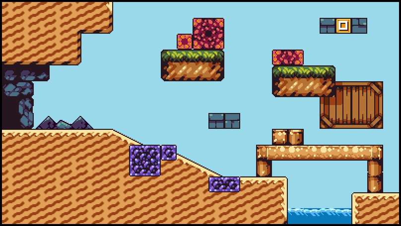 Colourful Platformer - Water Tileset by Matwek