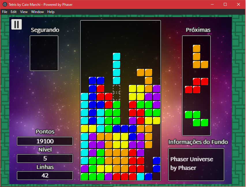Windows build - work in progress - Tetris Clone by Caio MGA