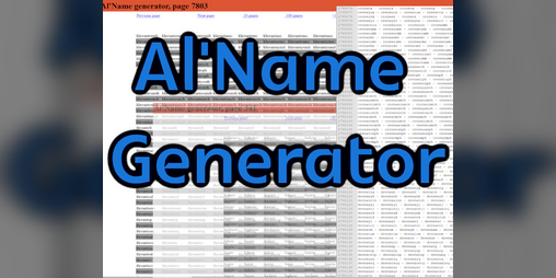 Cover image for Al'Name Generator