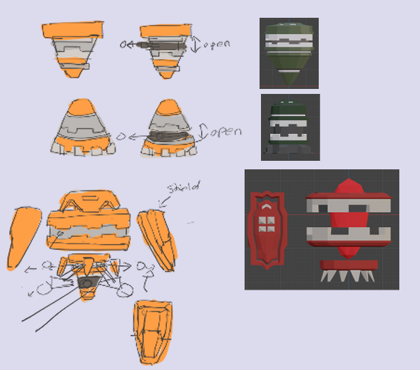 Initial Enemy Concept Art