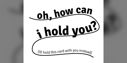 Cover image for oh, how can i hold you?
