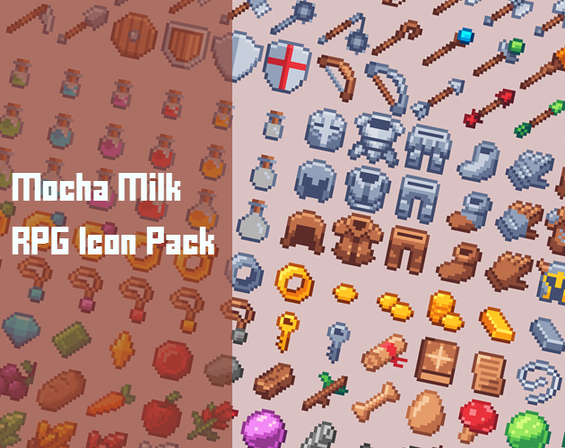 16x16 RPG Icon Pack by mochamiruku