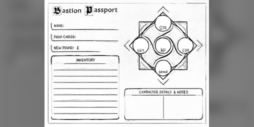 Cover image for Electric Bastionland | Character Sheet