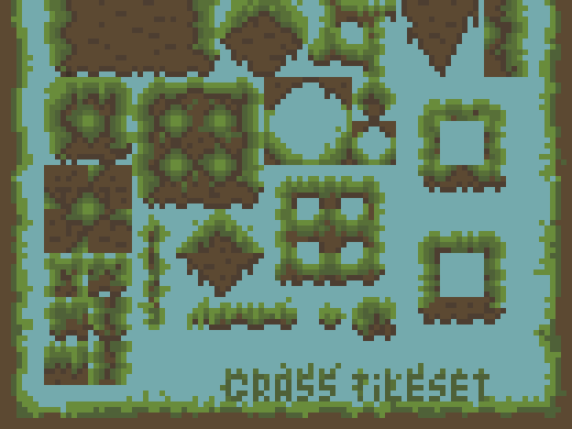 Pixel art grass tileset by iPixl