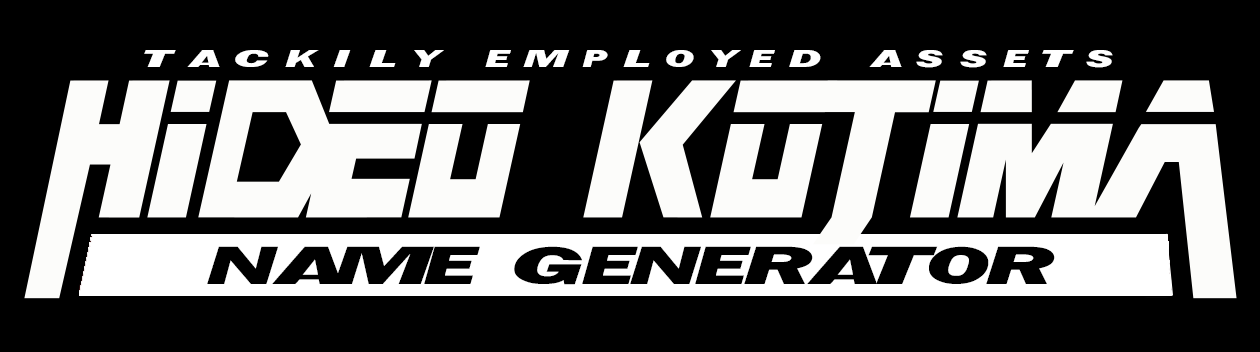 Hideo Kojima Name Generator