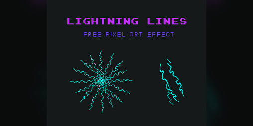 Lightning Lines Pixel Art Effect by sanctumpixel